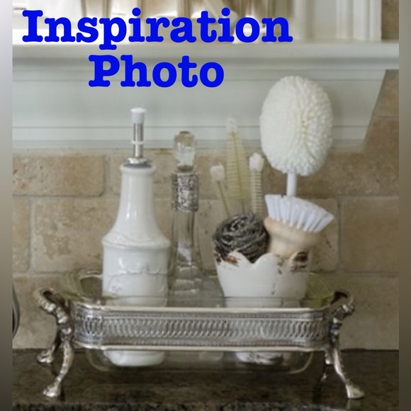 Vintage silver plated metal casserole dish holder chafing dish frame stand - Picture 13 of 16